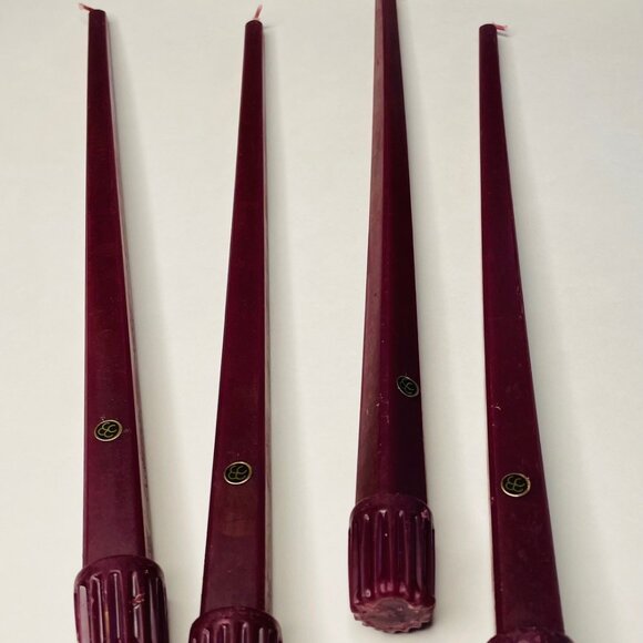 Set of Four 14-inch Purple Tapered Dinner Candles - Picture 3 of 6